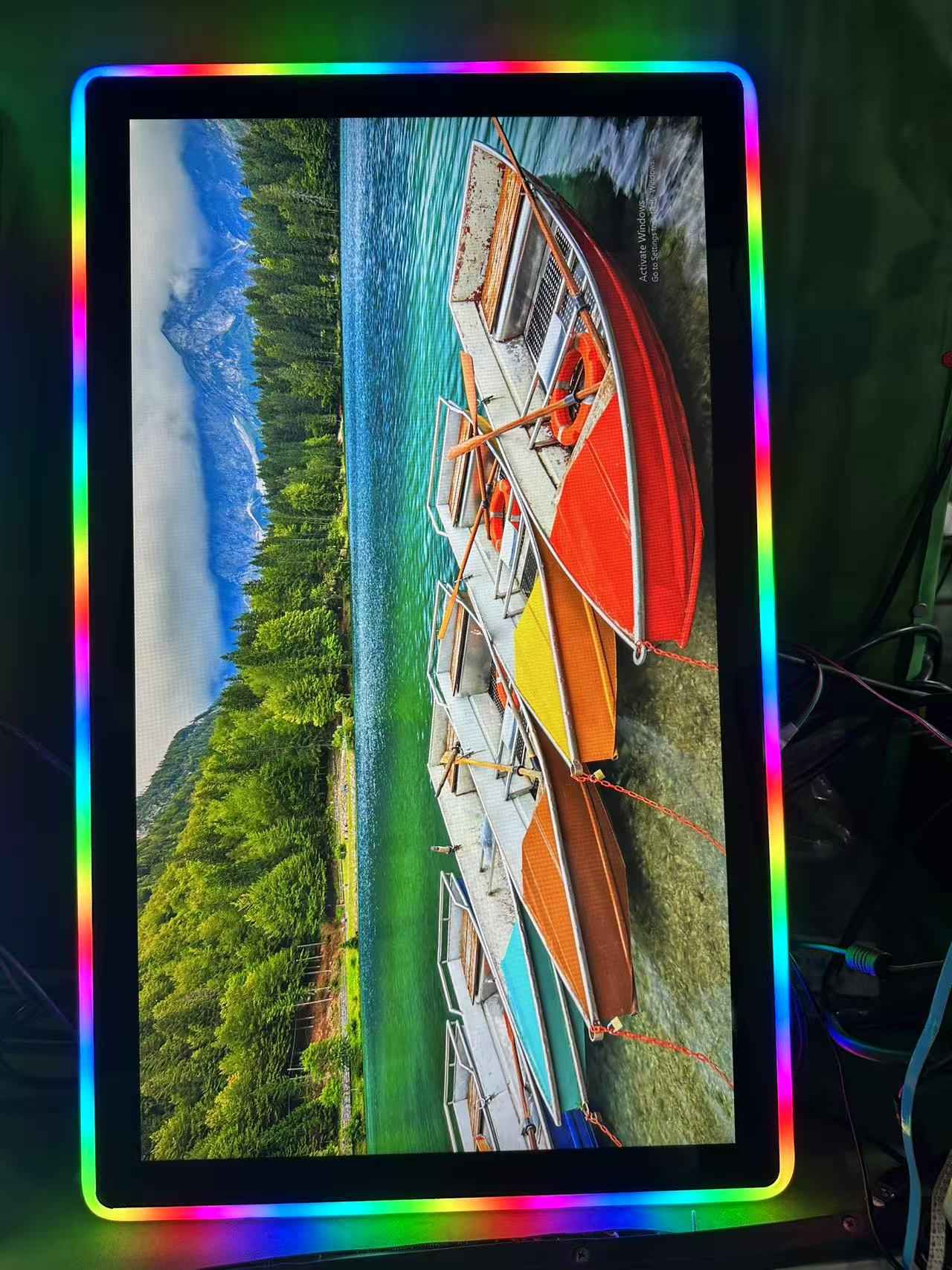 RGB LED తో 27 అంగుళాల కెపాసిటివ్ టచ్ స్క్రీన్ గేమ్ మానిటర్